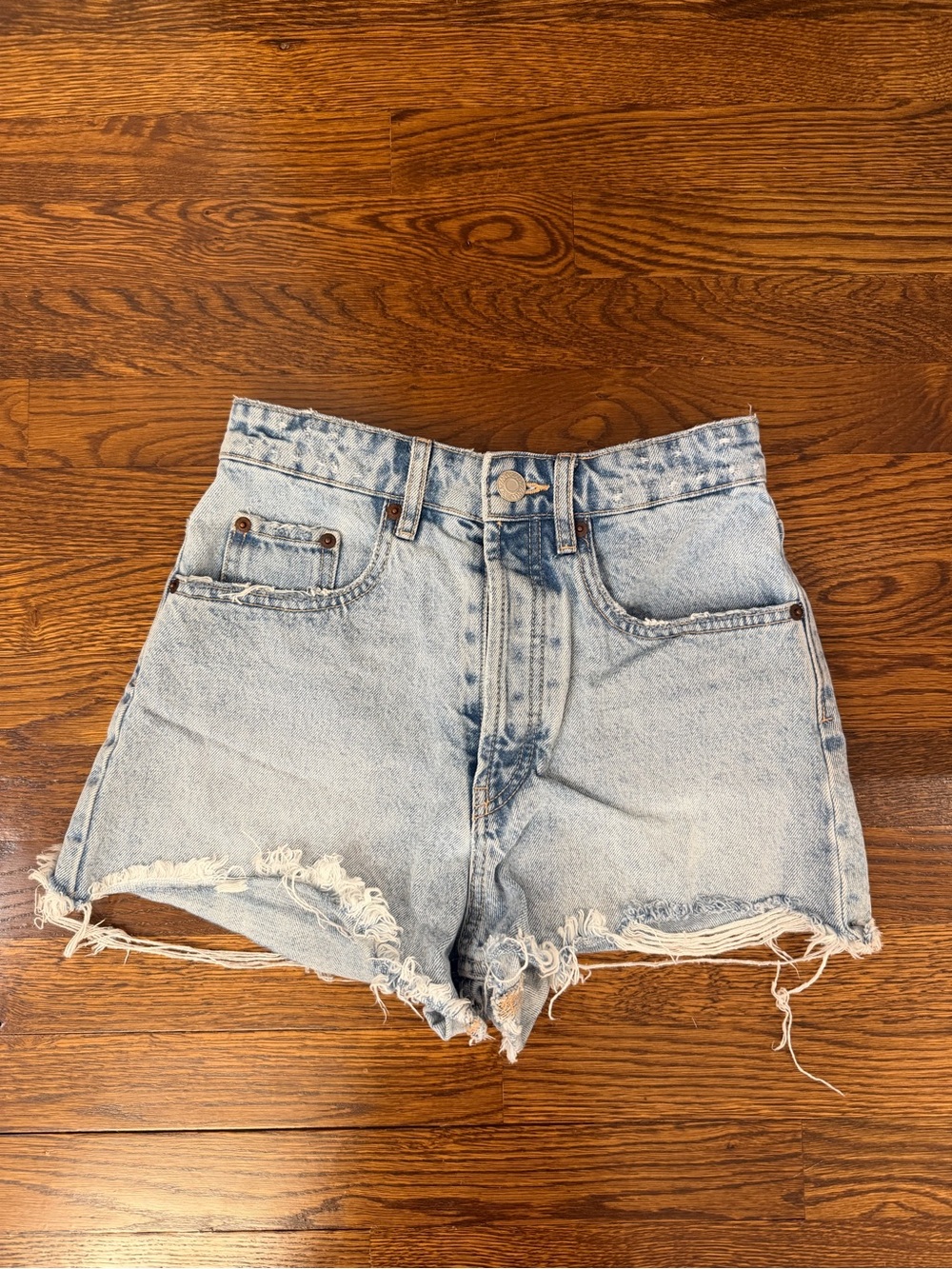 Zara Light Blue Denim Cutoff Shorts